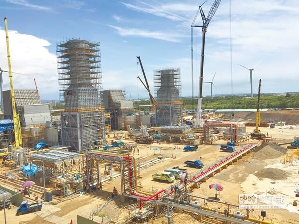 台電大潭電廠正增建7號機組，以提高發電量，預計今年8月試俥。（台電提供）