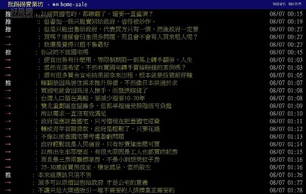 PTT網友認為，合宜宅制度過鬆，最後仍淪為投資客囊中物（圖／翻攝自PTT）
