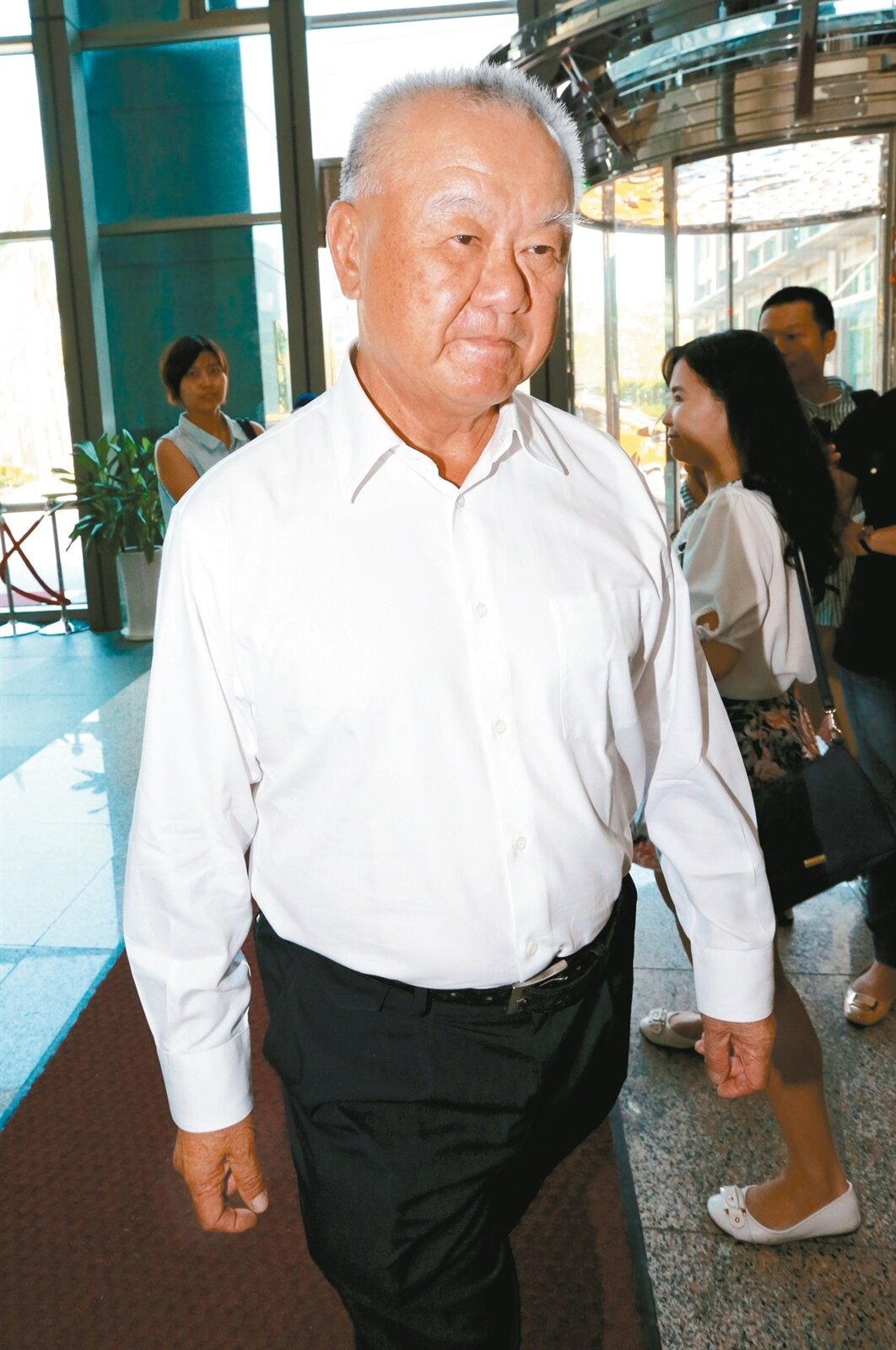 工商協進會理事長林伯豐今天表達產業界兩大立場。 記者黃義書/攝影