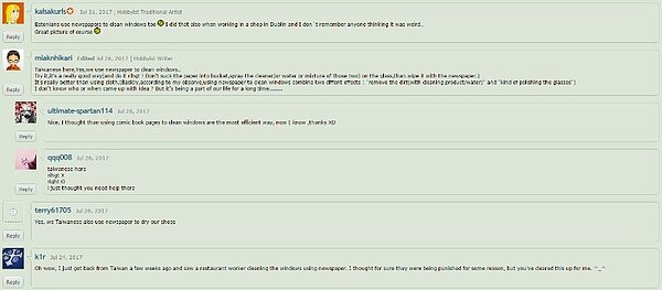 外國人對「用報紙擦窗戶」的方式,相當不解(圖/翻攝自deviant art)