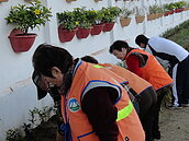 環保風格美化社區　嘉市東川社區再添新裝