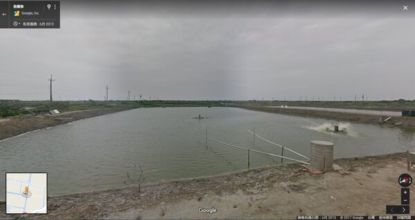 魚塭。（圖片擷取自googlemaps）