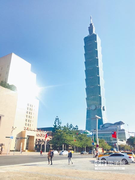 台北101大樓連續5年蟬聯北市商業區地王。（曾百村攝）