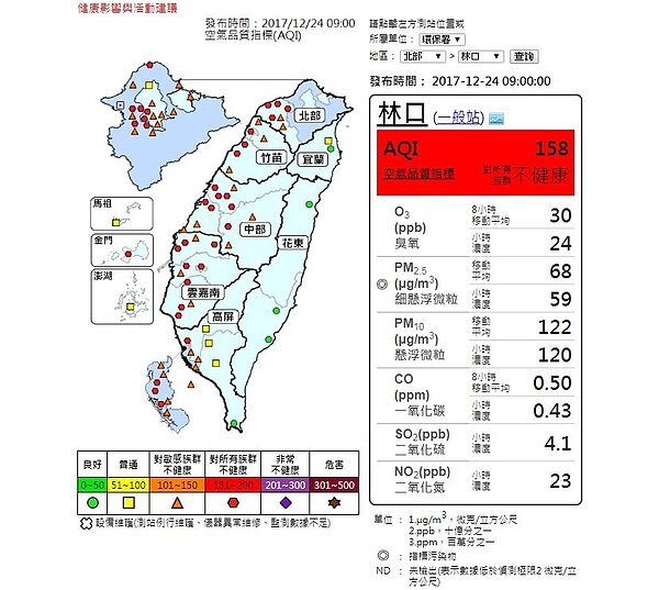 今日全台除東部外都一片紅。(圖片擷取自中央氣象局)