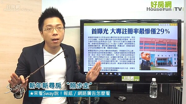 20180102好房網TV直播《Sway說》(圖/翻攝自臉書好房News)