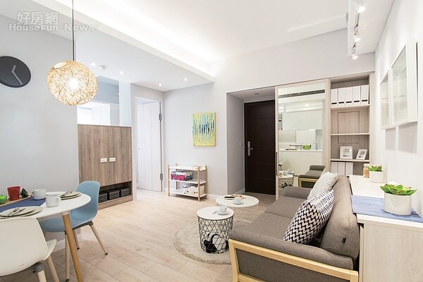 改造一室滿載收納機能 贏得寬敞客廳+ 開放廚房
