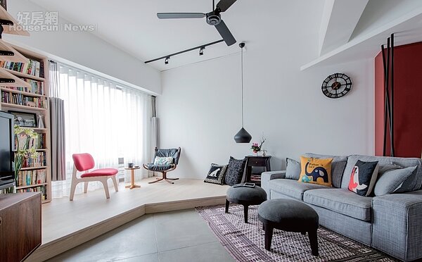 工業揉合日式禪風 自由斜向玩出大空間