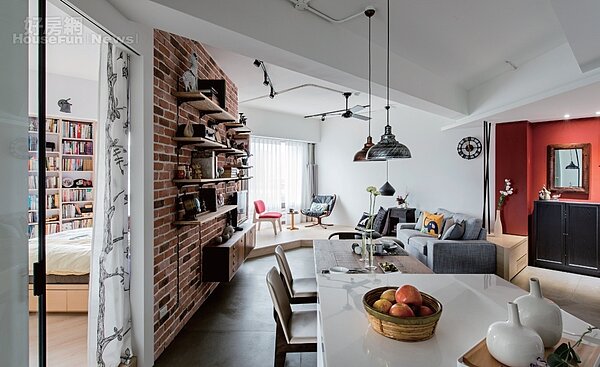 工業揉合日式禪風 自由斜向玩出大空間