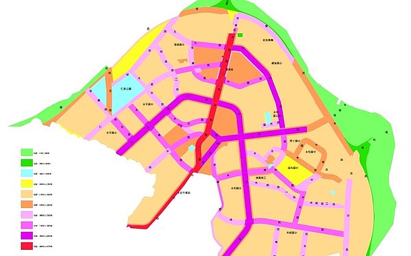 永和區「地價級距圖」(圖/翻攝自中和地政事務所)