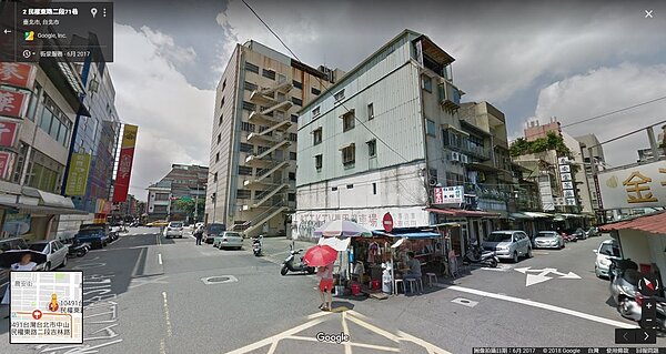 民權東路。(圖片擷取自googlemaps)