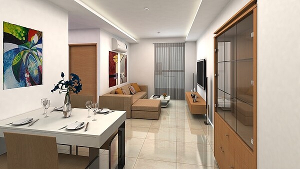 南港東明公宅二房型設計模擬圖(圖/台北市都發局提供)