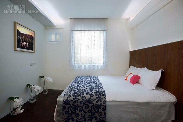 6. 客房則清簡明亮,讓訪客住得舒適。