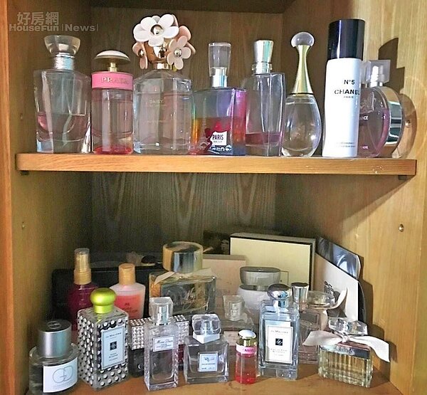 8.泡泡很喜歡香的東西，收集了許多乳液與香水，讓空間充滿淡香的浪漫氛圍。
