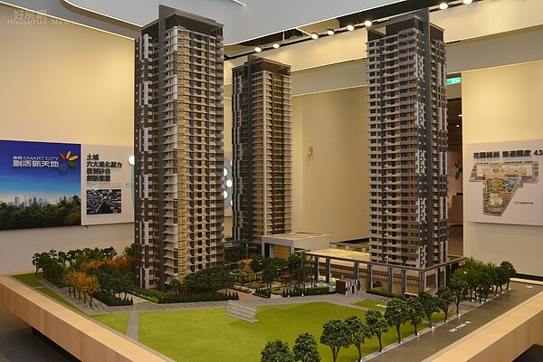 土城皇翔創活新天地模型。(好房網News記者 陳韋帆/攝影)