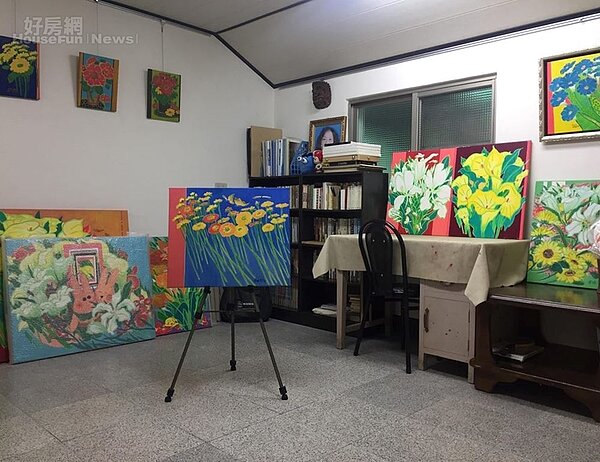 7. 專畫油畫的工作間。