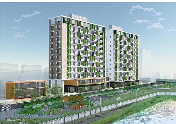 蘆竹一號社會住宅模擬圖 (圖/桃園市政府住宅發展處)