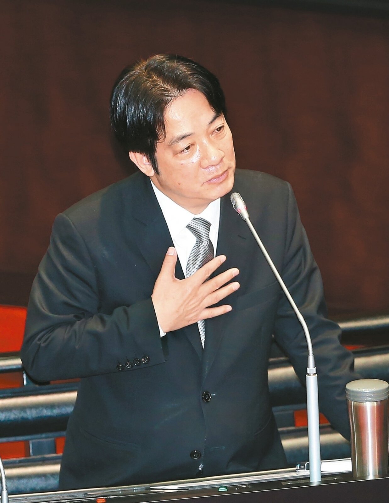 行政院長賴清德昨天在立法院答詢。 記者曾吉松／攝影