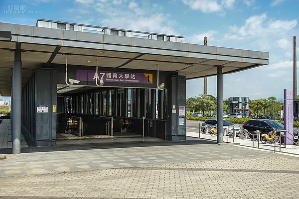 機場捷運A7體育大學站。(好房網News記者張聖奕/攝影)