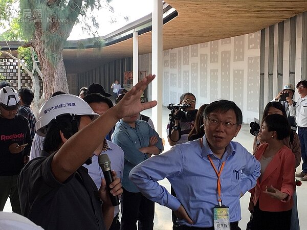 柯文哲訪市台中花博園區工程（好房網News記者蔡孟穎／攝影）