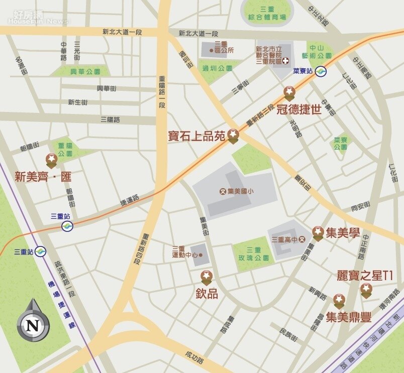 新北市 三重區/熱門學區買氣長紅 集美國小生活圈