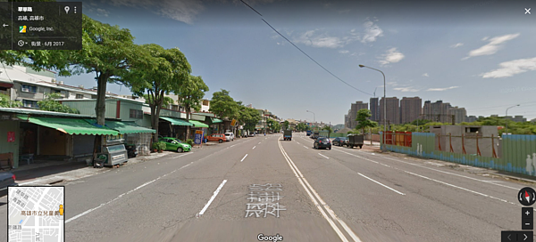 翠華路隔開內惟地區與美術館生活圈(Google Map)