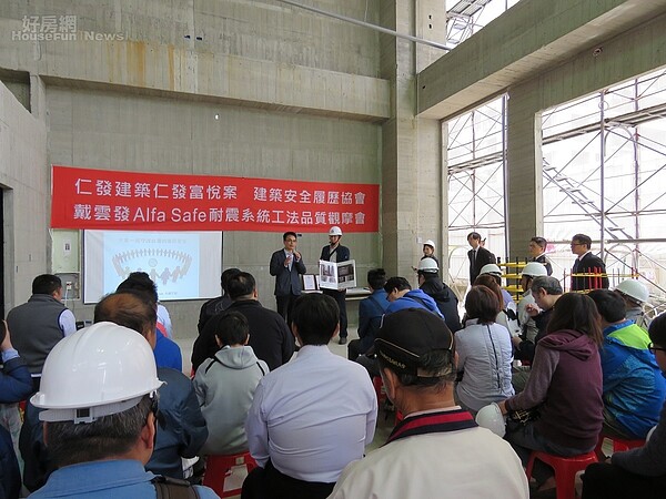 位於竹北的「仁發富悅」新案為新竹縣首個加入建築安全履歷把關機制的建案。圖/黃靖惠攝