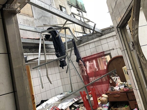 宜蘭市復興路二段某民宅2樓驚傳氣爆事件。圖/宜蘭縣消防局提供