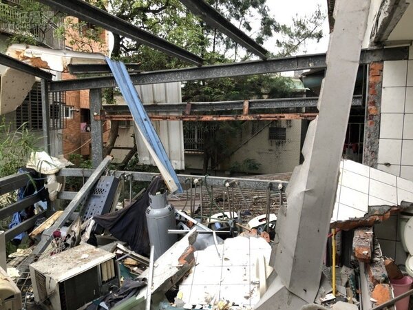 宜蘭市復興路二段某民宅2樓驚傳氣爆事件。圖／宜蘭縣消防局提供
