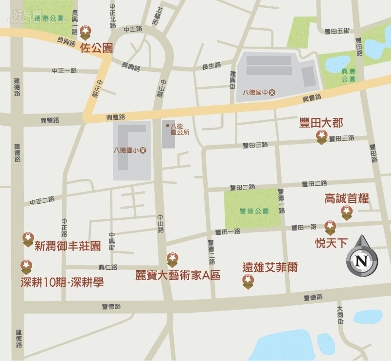 桃園市　八德區／餘屋仍多賣壓沉重　八德區公所生活圈