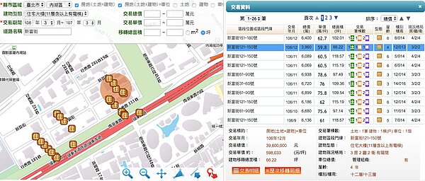 內湖五期實價登錄。(截自實價登錄網)