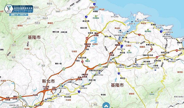 基隆市政府開發「基隆市全方位GIS地理資訊系統」便利民眾移居購屋。(圖/截圖自GIS系統)