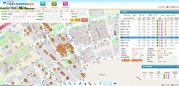 內政部實價登錄最新成交行情(圖/翻攝自實價登錄)