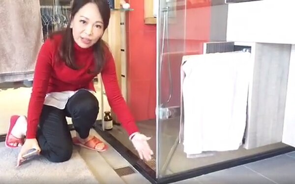 黃敏俊家的浴室都保持明亮。（圖翻攝自格格道家）