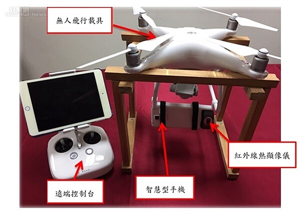 內政部祭出無人機、紅外線檢測外牆磁磚。圖/內政部提供