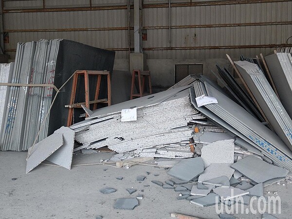 強震重創花蓮石板業,業者估計損失逾20億元。記者王燕華/攝影