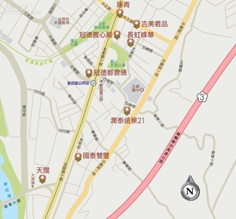 新北市　新店區／園區升級房市增溫　新店區公所生活圈