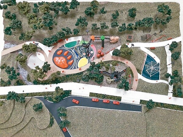 大有生態公園20多年前開闢一半荒廢至今,市府有意活化,打造桃園區第一個共融式遊樂場。 示意圖/市府提供