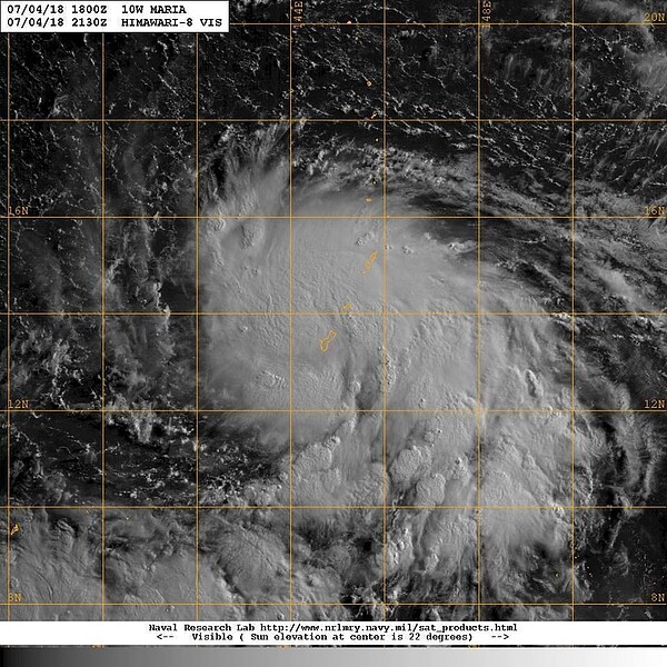 8號颱風瑪麗亞。圖／翻攝自NAVY/NRL
