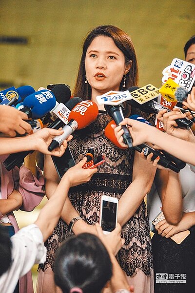 台北市政府副發言人林筱淇可望加入柯文哲競選團隊。（郭吉銓攝）
