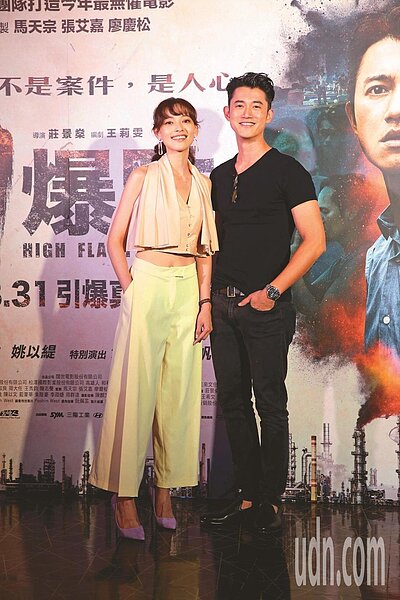 電影「引爆點」男主角吳慷仁（右）。記者邱德祥／攝影