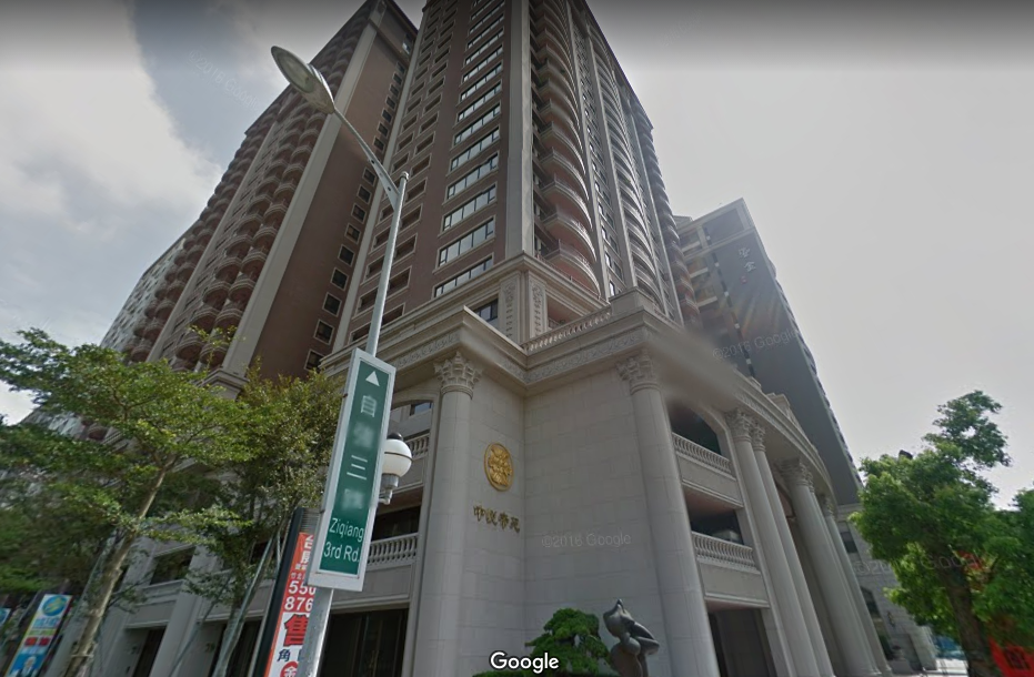 竹北豪宅「中悅帝苑」 6樓戶由Hebe買下。(Google Map)