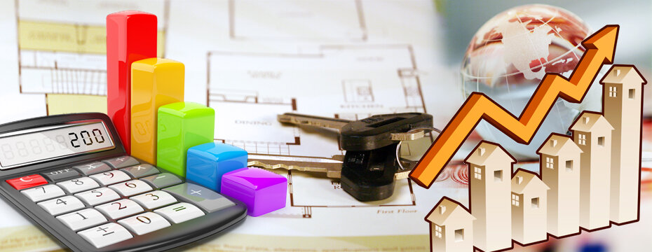 房地產 景氣 上升 計算機 建築設計圖(大刊頭主視覺)