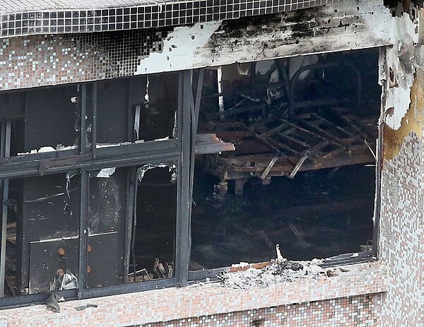 衛福部台北醫院護理之家嚴重火警造成死傷慘重，死亡人數目前上修為12死、12傷。聯合報系記者林澔一／攝影 