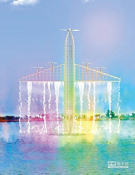 市議員周玉琴表示,飛機在埤塘上,就像是墜機,跟地方沒有結合。(甘嘉雯翻攝)