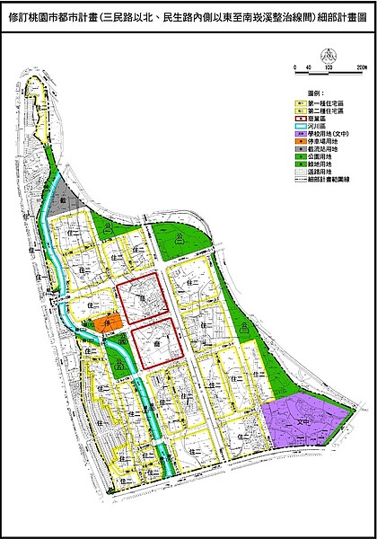 小檜溪暨埔子自辦市地重劃區規劃（圖／翻攝自桃園市桃園區小檜溪暨埔子自辦市地重劃區重劃會）