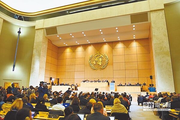 台灣無法參與WHA,蔡英文總統昨重批大陸用政治手段排除。圖為71屆世衛大會5月21日在日內瓦萬國宮召開(新華社)