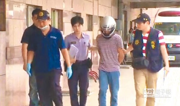 台中市牙醫命案，警方在偵訊後，於25日上午將賴嫌依殺人罪移送。（馮惠宜翻攝）