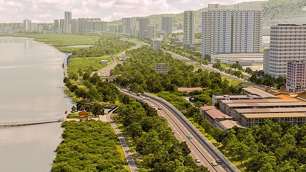 淡北道路模擬圖。(圖/新北工務局提供)