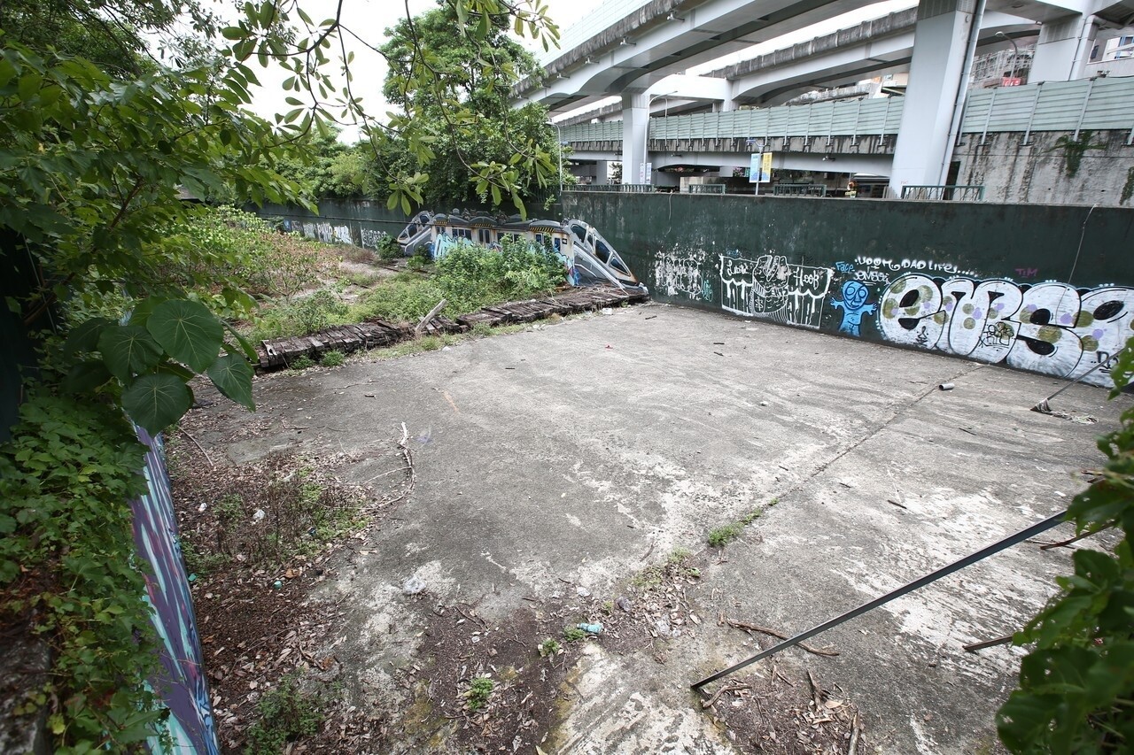 台北市華山公園鐵路地下化出口。記者蘇健忠／攝影