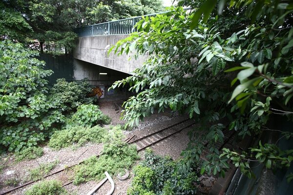 台北市華山公園鐵路地下化出口。記者蘇健忠／攝影 